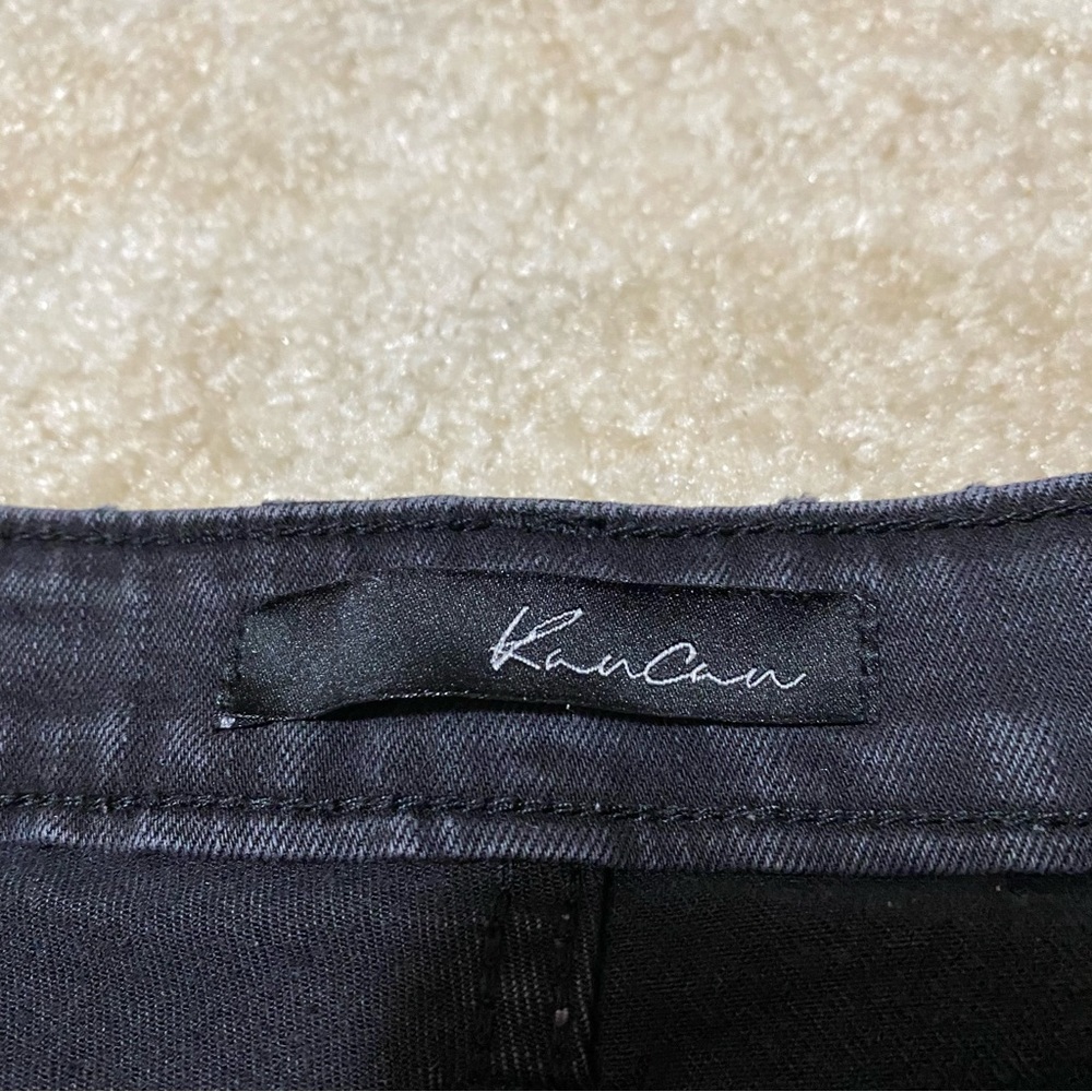 KanCan Distressed High Waisted Black Studded Jeans 7 - Picture 5 of 11